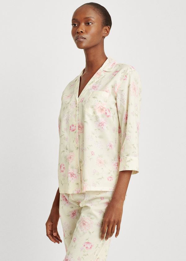 Ralph Lauren Print Cotton-Blend Pyjamas Dame Danmark (MCIVA0463)